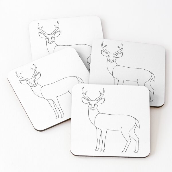 Item preview, Deer Friendly 2 Line Art Gift designed and sold by OneLine Studio.