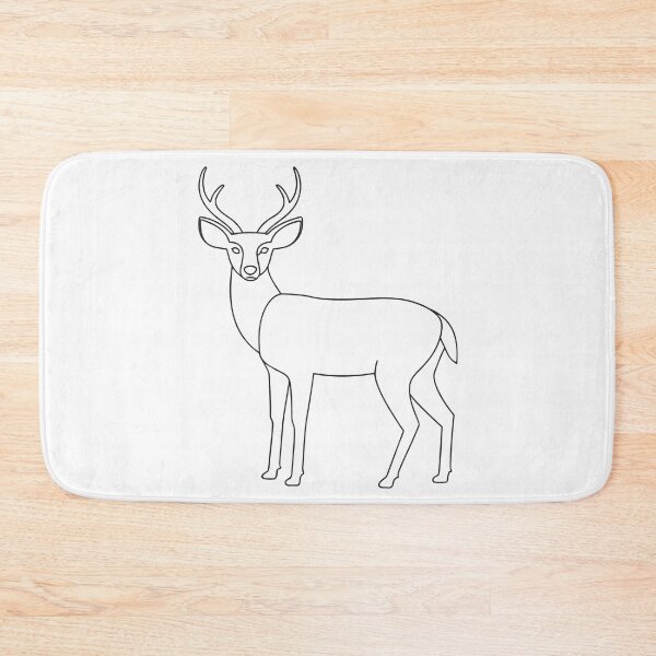 Item preview, Deer Friendly 2 Line Art Gift designed and sold by OneLine Studio.