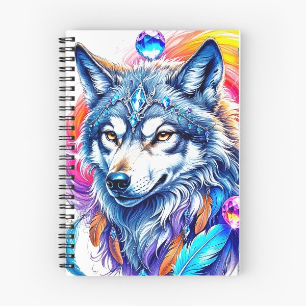 Item preview, Native American Exquisite Wolf Face With Feathers Design designed and sold by DEC02.
