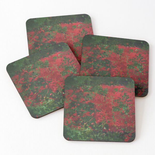 Item preview, red car through maple leaves designed and sold by Nikolay Semyonov.