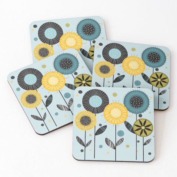 Item preview, Mid-Century Modern Florals designed and sold by Kendall Rose Doodles.