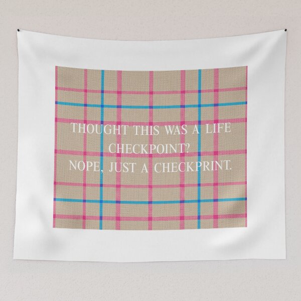Item preview, Life Checkpoint / Check Print - Pastel Pink & Sky Blue Plaid designed and sold by lifrary365.