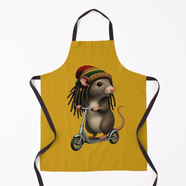 Item preview, Cute Rasta Mouse Riding Scooter | Reggae Dreadlock Rat designed and sold by digitalbob60.