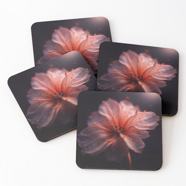 Item preview, Glowing Ethereal Red Floral Macro Photography designed and sold by WitchyBotanicaArt.