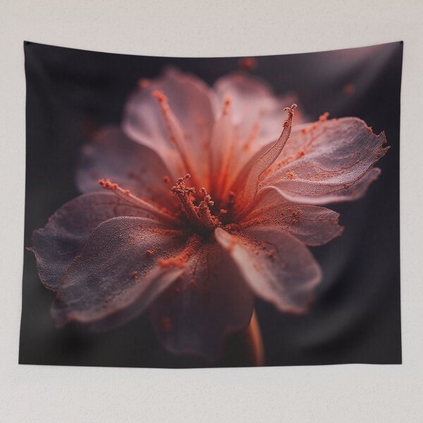 Item preview, Glowing Ethereal Red Floral Macro Photography designed and sold by WitchyBotanicaArt.