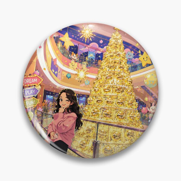 Item preview, Glowing Golden Christmas Tree Anime Girl Art designed and sold by colorful-white.