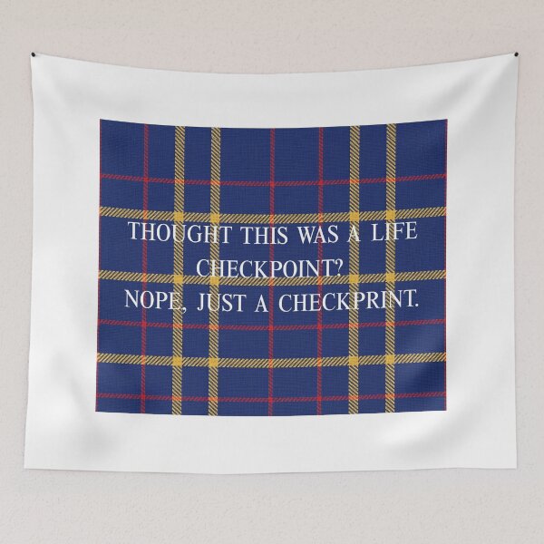 Item preview, Life Checkpoint / Check Print - Royal Blue & Gold Tartan designed and sold by lifrary365.