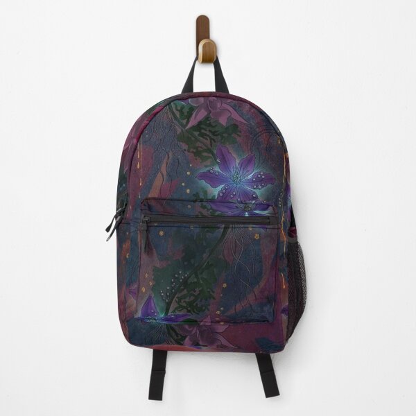 Item preview, Dark Ethereal Glowing Purple Floral Pattern designed and sold by WitchyBotanicaArt.