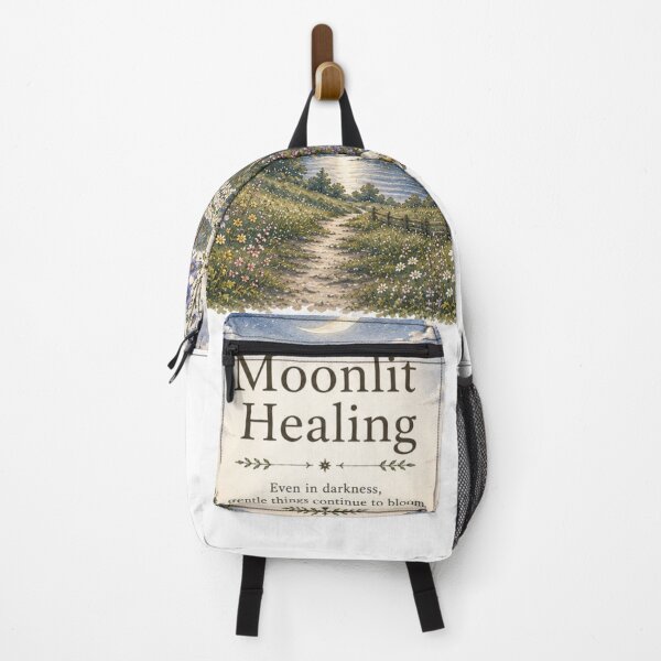 Item preview, Moonlit Healing | Vintage Moon & Wildflower Art designed and sold by am_khylie.