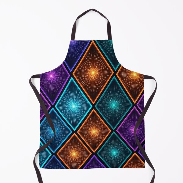 Item preview, Glowing Neon Diamond Starburst Geometric Pattern designed and sold by WitchyBotanicaArt.