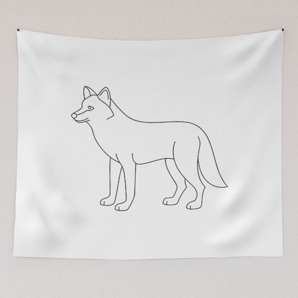 Item preview, Wolf Elegant 1 Line Art Gift designed and sold by OneLine Studio.