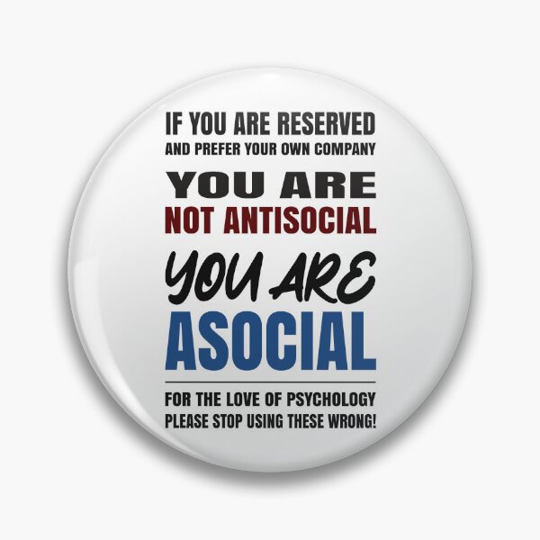 Item preview, You Are Not Antisocial, You Are Asocial - Psychology Word Nerd designed and sold by Myriel-Myriel.