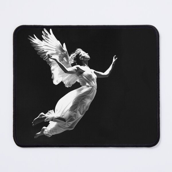 Item preview, Flying Angel Woman with White Wings designed and sold by inkoutninja.