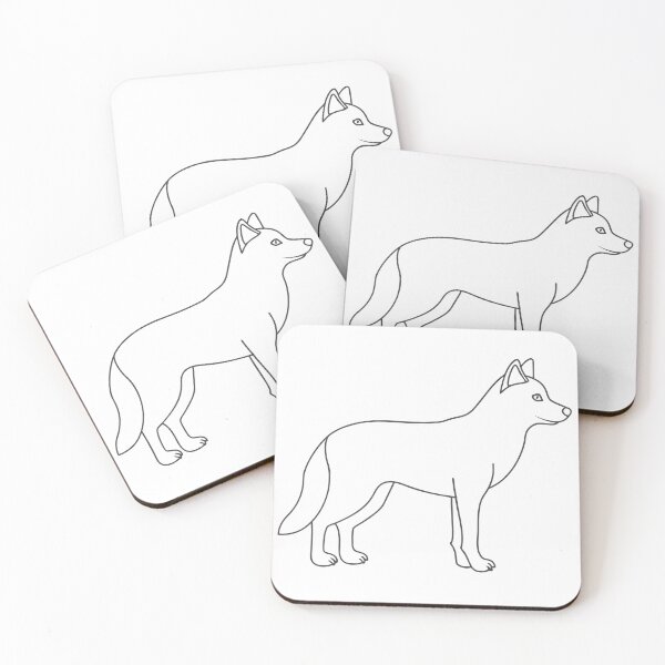 Item preview, Wolf Elegant 2 Line Art Gift designed and sold by OneLine Studio.