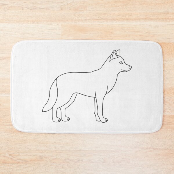 Item preview, Wolf Elegant 2 Line Art Gift designed and sold by OneLine Studio.