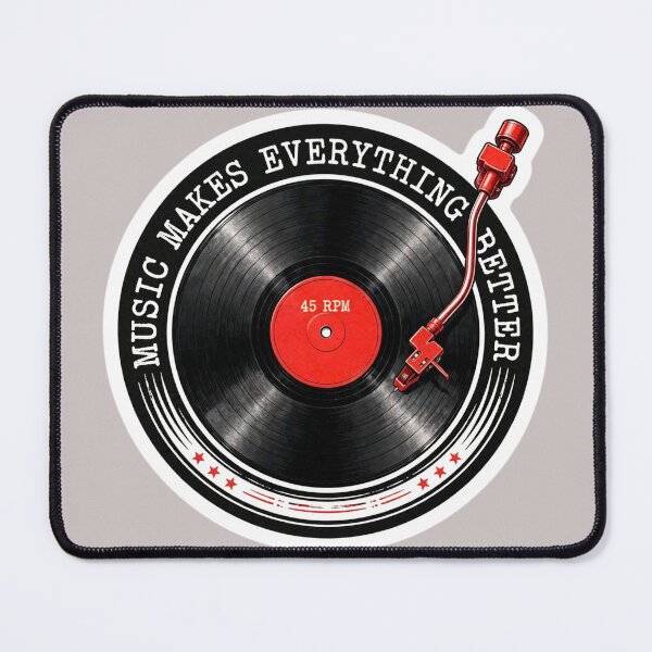 Item preview, Music Make Everything Better Retro Vinyl Record Turntable Graphic Sticker designed and sold by zenithdecalco.