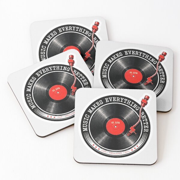 Item preview, Music Make Everything Better Retro Vinyl Record Turntable Graphic Sticker designed and sold by zenithdecalco.