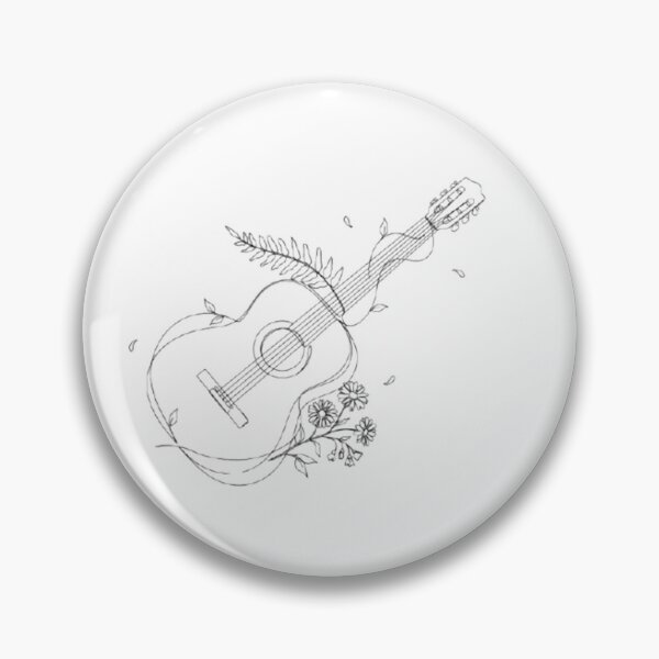 Item preview, Guitar Floral Line Art Music Instrument Design designed and sold by Craft99.