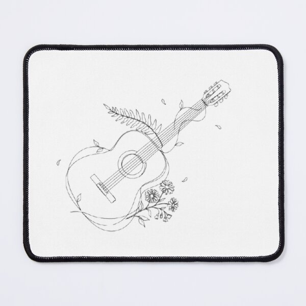 Item preview, Guitar Floral Line Art Music Instrument Design designed and sold by Craft99.