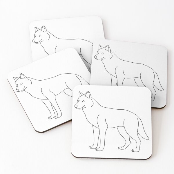 Item preview, Wolf Friendly 1 Line Art Gift designed and sold by OneLine Studio.