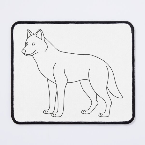 Item preview, Wolf Friendly 1 Line Art Gift designed and sold by OneLine Studio.