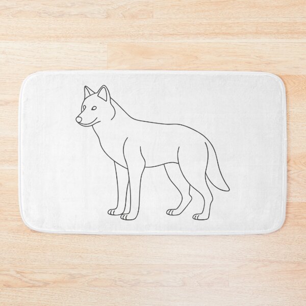 Item preview, Wolf Friendly 1 Line Art Gift designed and sold by OneLine Studio.