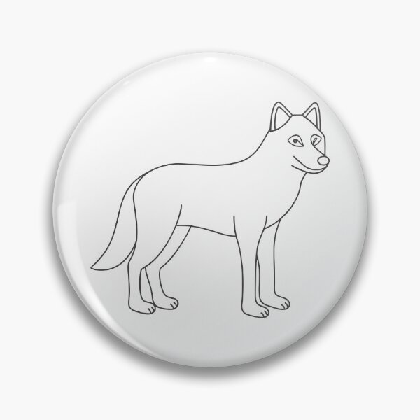 Item preview, Wolf Friendly 2 Line Art Gift designed and sold by OneLine Studio.