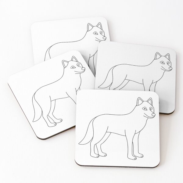 Item preview, Wolf Friendly 2 Line Art Gift designed and sold by OneLine Studio.
