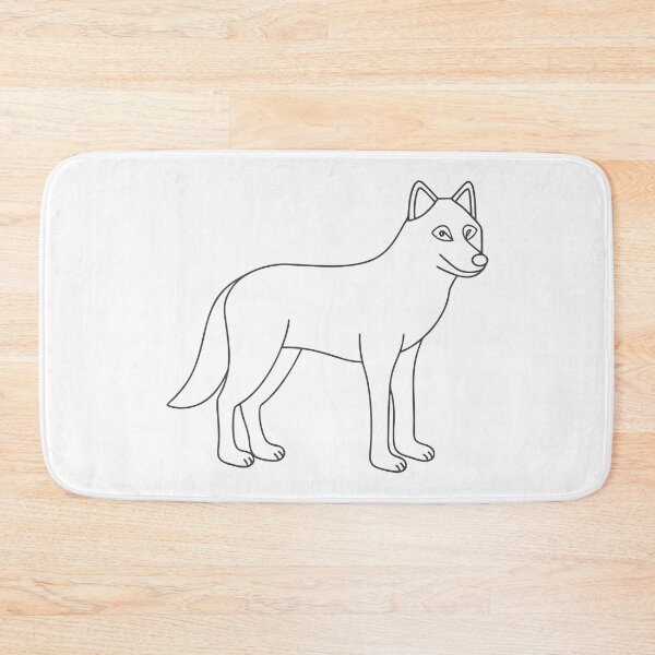 Item preview, Wolf Friendly 2 Line Art Gift designed and sold by OneLine Studio.