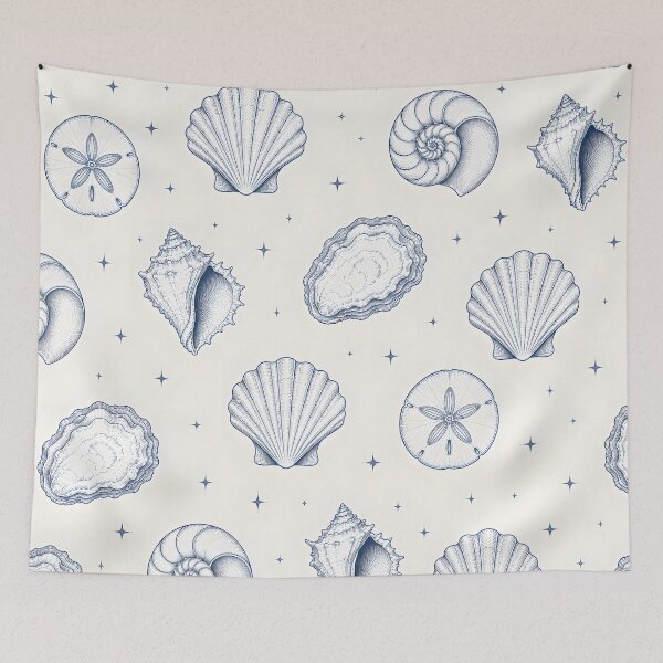Item preview, Luxury Coastal Shell Pattern designed and sold by ice-apparel.