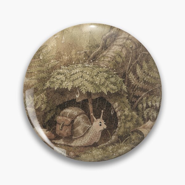 Item preview, Snail Postman With a Fern Umbrella Storybook Art designed and sold by PictorialWhimsy.