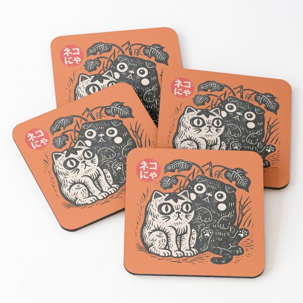 Item preview, Two Cute Foliage Cats Garden Sketch designed and sold by EdvvinStudios.