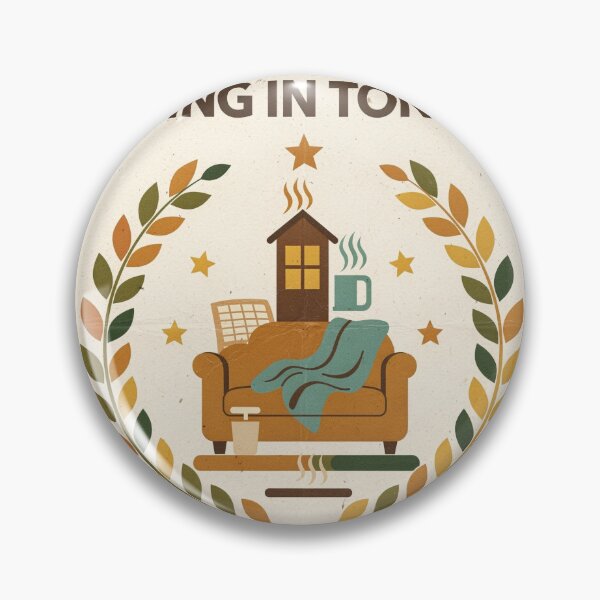 Item preview, National Committee for Staying In Tonight Retro Poster designed and sold by PictorialWhimsy.