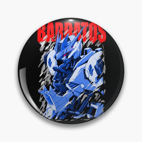 Item preview, black white blue frame Barbatos lupus rex Gundam tekkadan vector illustration designed and sold by sabartgunpla.