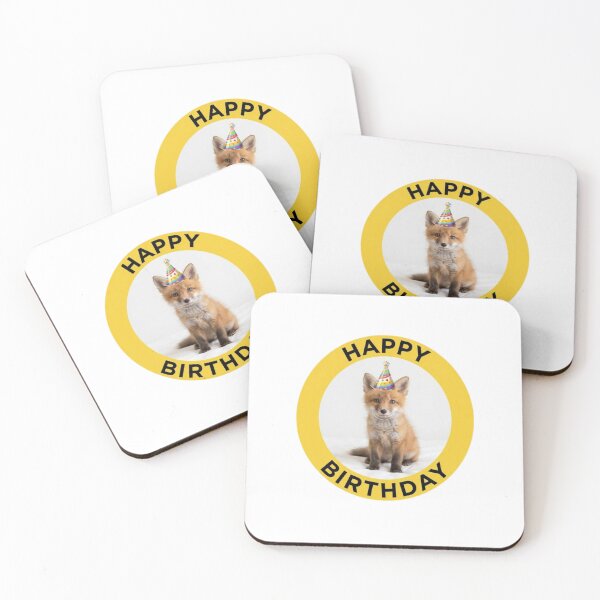 Item preview, Fox happy birthday party hat cake balloons meme memes funny designed and sold by CheeseBlueprint.
