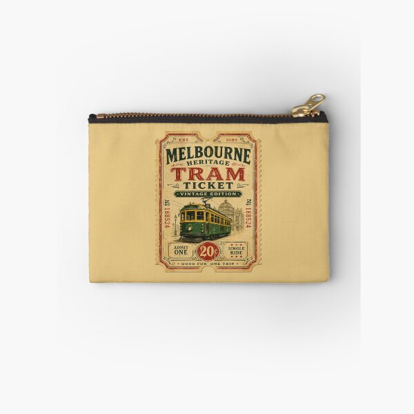 Item preview, Melbourne Heritage Tram Ticket Vintage Edition | Retro Melbourne Australia Tram Travel Souvenir Design designed and sold by Globalcitytees.