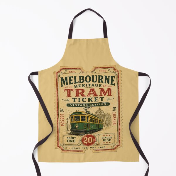 Item preview, Melbourne Heritage Tram Ticket Vintage Edition | Retro Melbourne Australia Tram Travel Souvenir Design designed and sold by Globalcitytees.