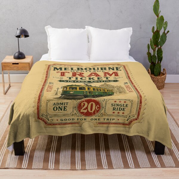 Item preview, Melbourne Heritage Tram Ticket Vintage Edition | Retro Melbourne Australia Tram Travel Souvenir Design designed and sold by Globalcitytees.