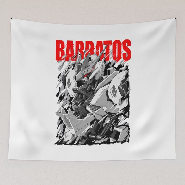 Item preview, black white frame Barbatos lupus rex Gundam tekkadan vector illustration designed and sold by sabartgunpla.