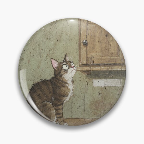 Item preview, Manx Cat Glaring at the Treat Cupboard Folk Art designed and sold by PictorialWhimsy.