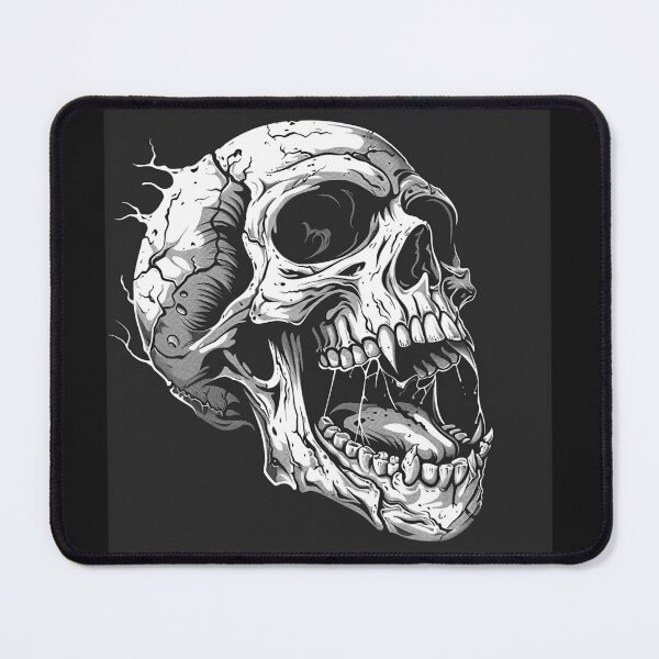 Item preview, Screaming Demonic Skull Dark Horror Illustration designed and sold by inkoutninja.