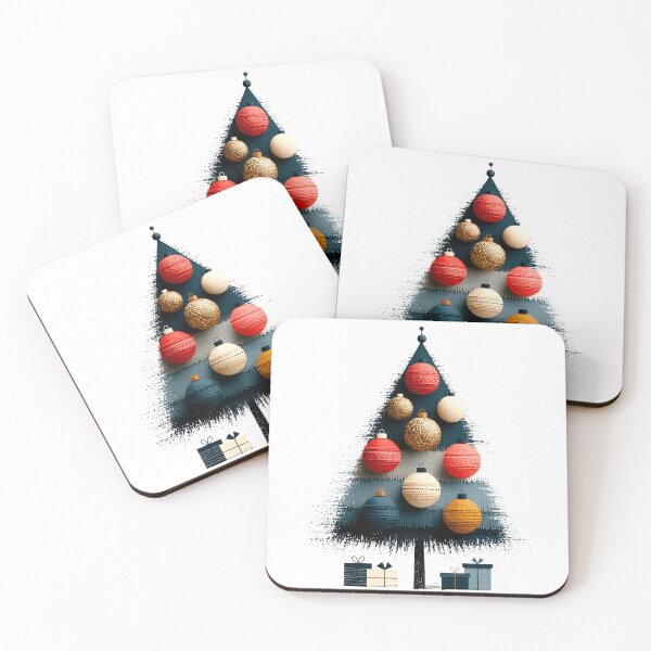 Item preview, Textured Modern Minimalist Christmas Tree Art designed and sold by colorful-white.