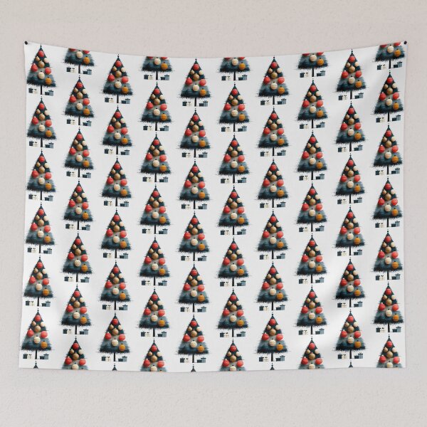 Item preview, Textured Modern Minimalist Christmas Tree Art designed and sold by colorful-white.