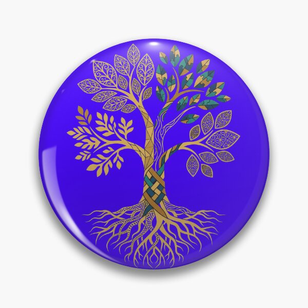 Item preview, Sacred Tree of Life Gold Filigree Geometric Emblem designed and sold by Dzblack.