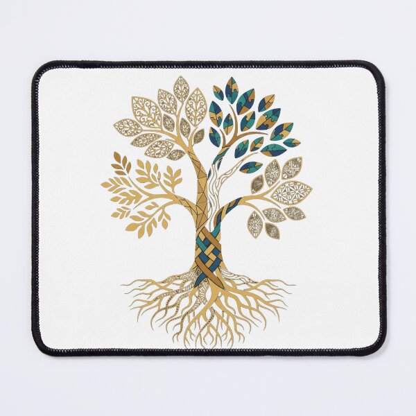 Item preview, Sacred Tree of Life Gold Filigree Geometric Emblem designed and sold by Dzblack.