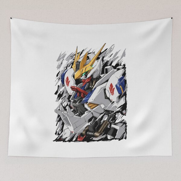 Item preview, Barbatos lupus rex Gundam tekkadan vector illustration digital freehand draw designed and sold by sabartgunpla.