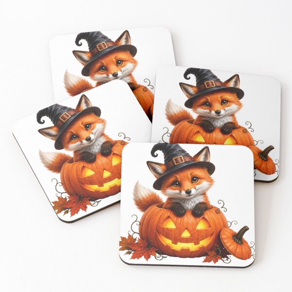 Item preview, Cute Fox in Halloween Pumpkin designed and sold by LovePrintArt.