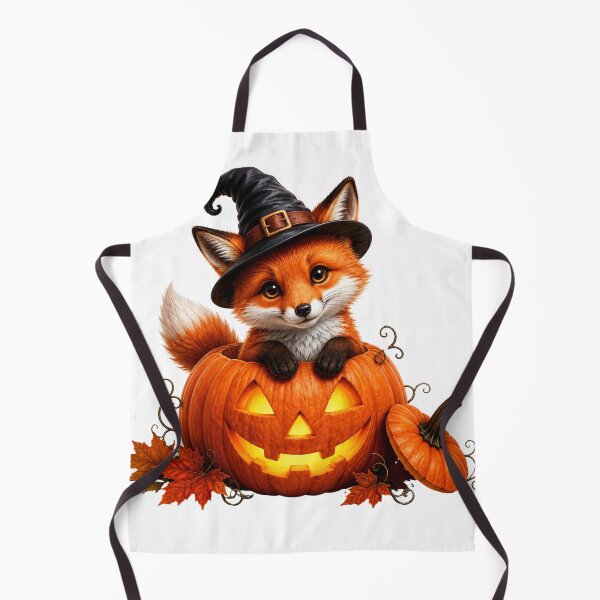 Item preview, Cute Fox in Halloween Pumpkin designed and sold by LovePrintArt.