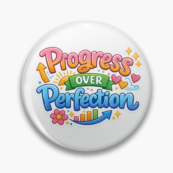 Item preview, Progress Over Perfection Motivation Sticker designed and sold by AuudiVasustudio.