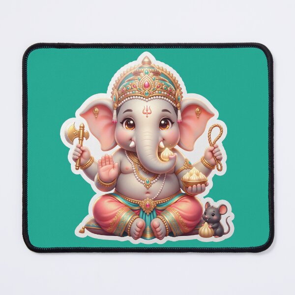 Item preview, Cute 3D Chibi Lord Ganesha Sticker designed and sold by krazzyremo.